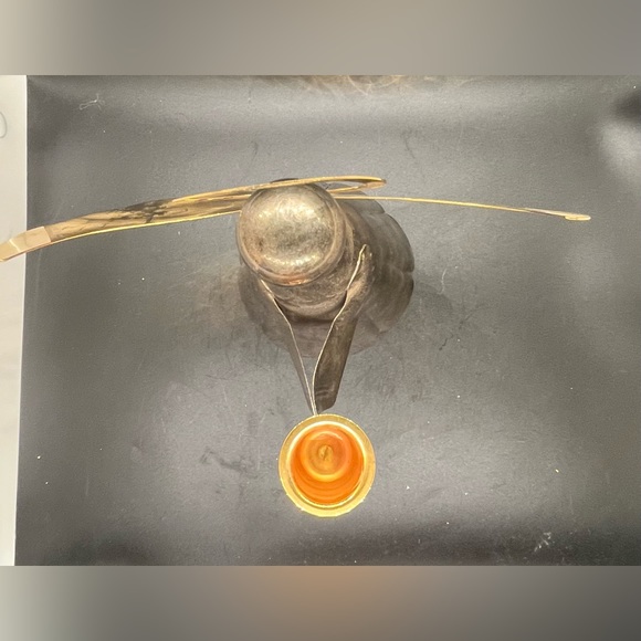 Christmas Brass Angel Holding Tapered Candlestick Holder Vintage Made Hong Kong - Picture 9 of 16